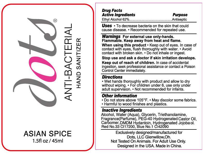 Dots Asian Spice Anti-Bacterial Hand Sanitizer